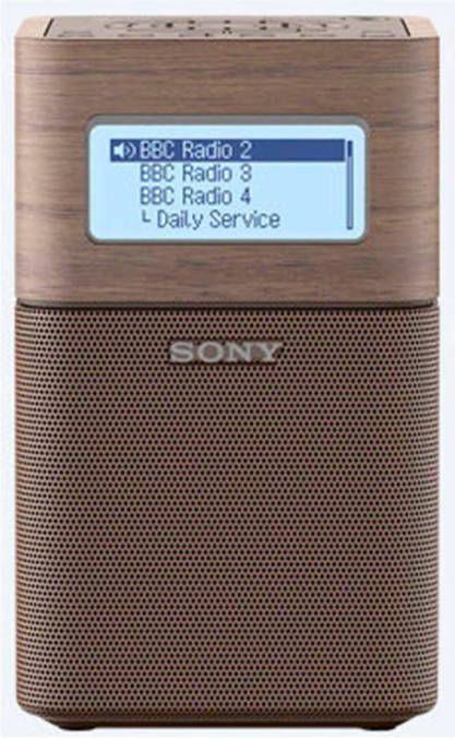 Sony XDR-V1BTD wekkerradio met Bluetooth en DAB+ bruin